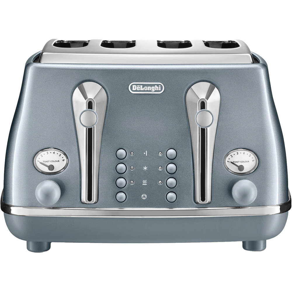 De'Longhi DL4306 Ice Blue Icona Metallics 4 Slice Toaster Image 3