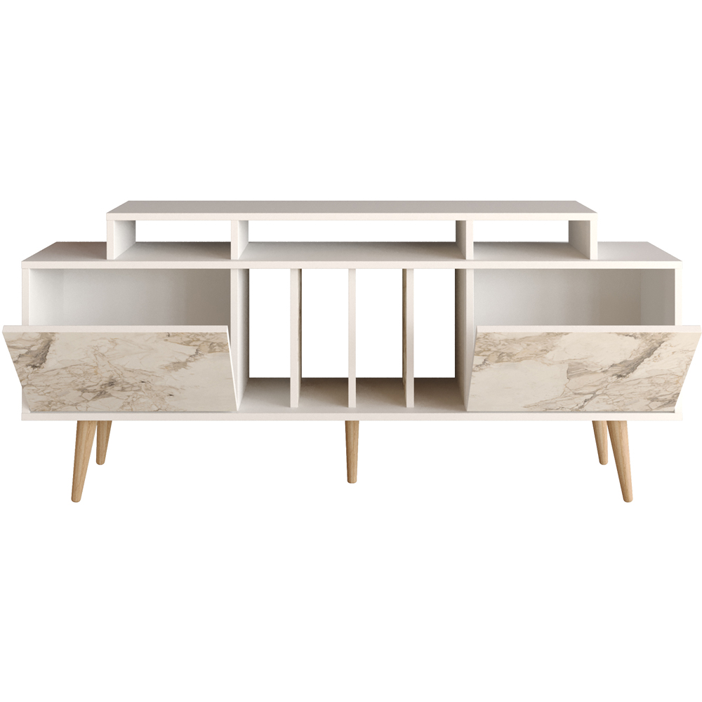 Decorotika Char White and White Marble TV Unit Image 2