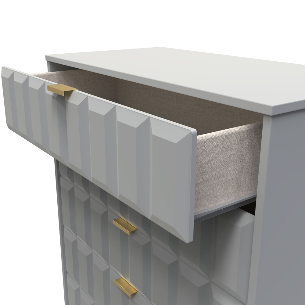 Crowndale Cube 5 Drawer Dusk Grey Chest of Drawers Ready Assembled Image 6
