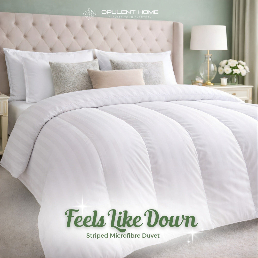 Opulent Home King Size White Winter Hollowfibre Duvet 13.5 Tog Image 2