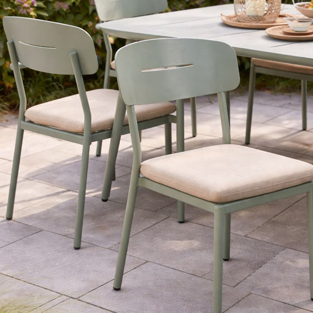 Kettler Verde 6 Seater Green Aluminium Garden Dining Set Image 5