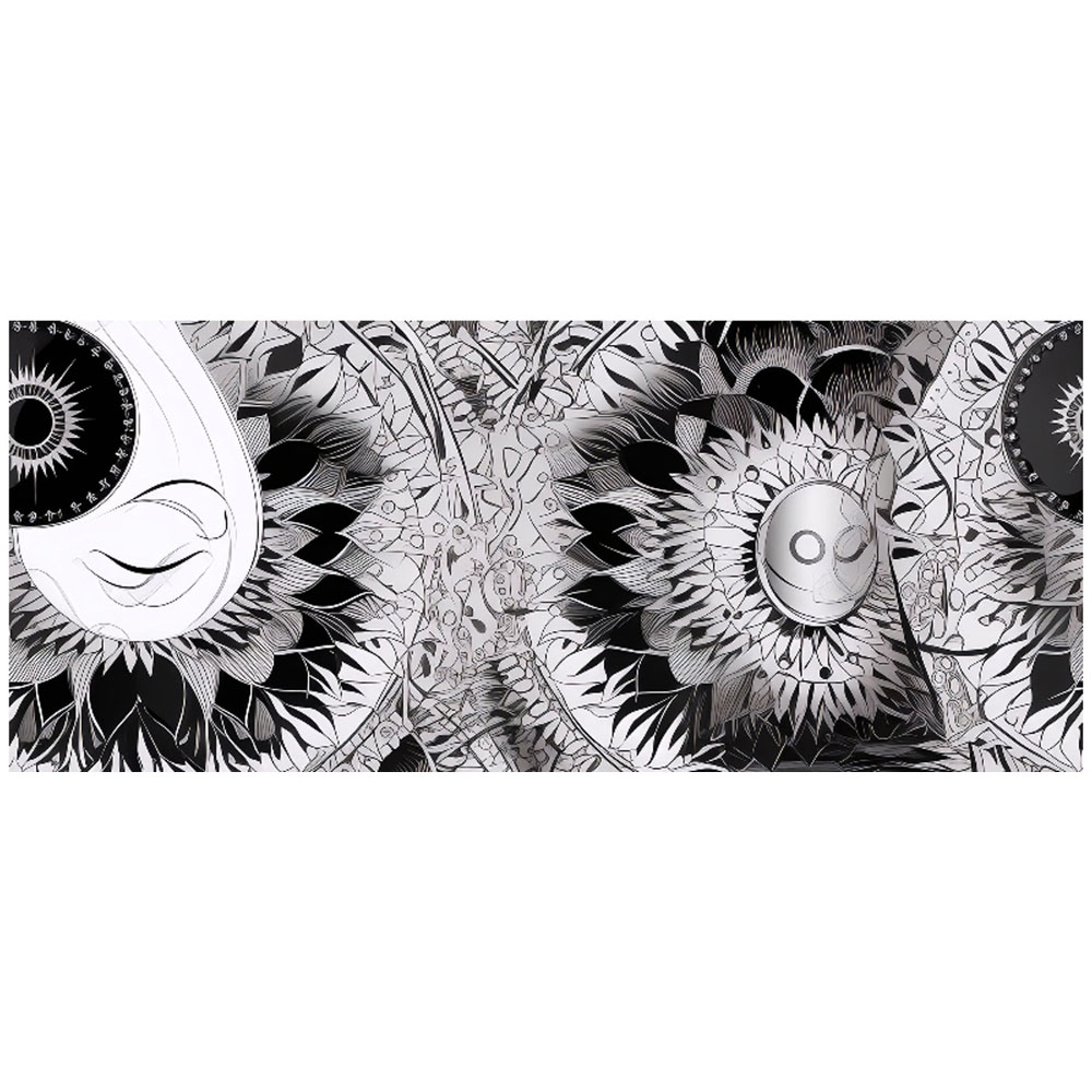 Warren Reed Designer Abstract Moon and Sun Glass Bathroom Splashback 25 x 60cm Image 2