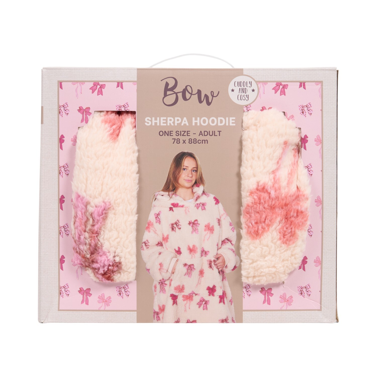 Printed Sherpa Hoodie Image 8