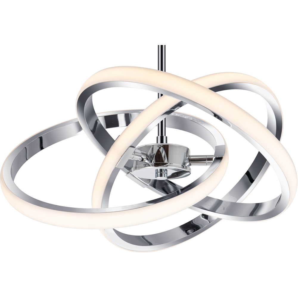 Cosylyte Ridgley 3 Ring Chrome Asteroid LED Pendant Light Image 4