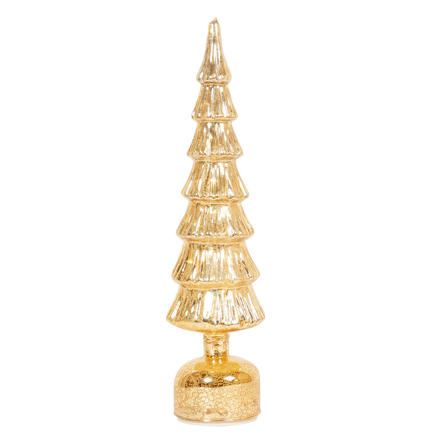 Antique LED Rotating Tree Gold - Gold Image 2
