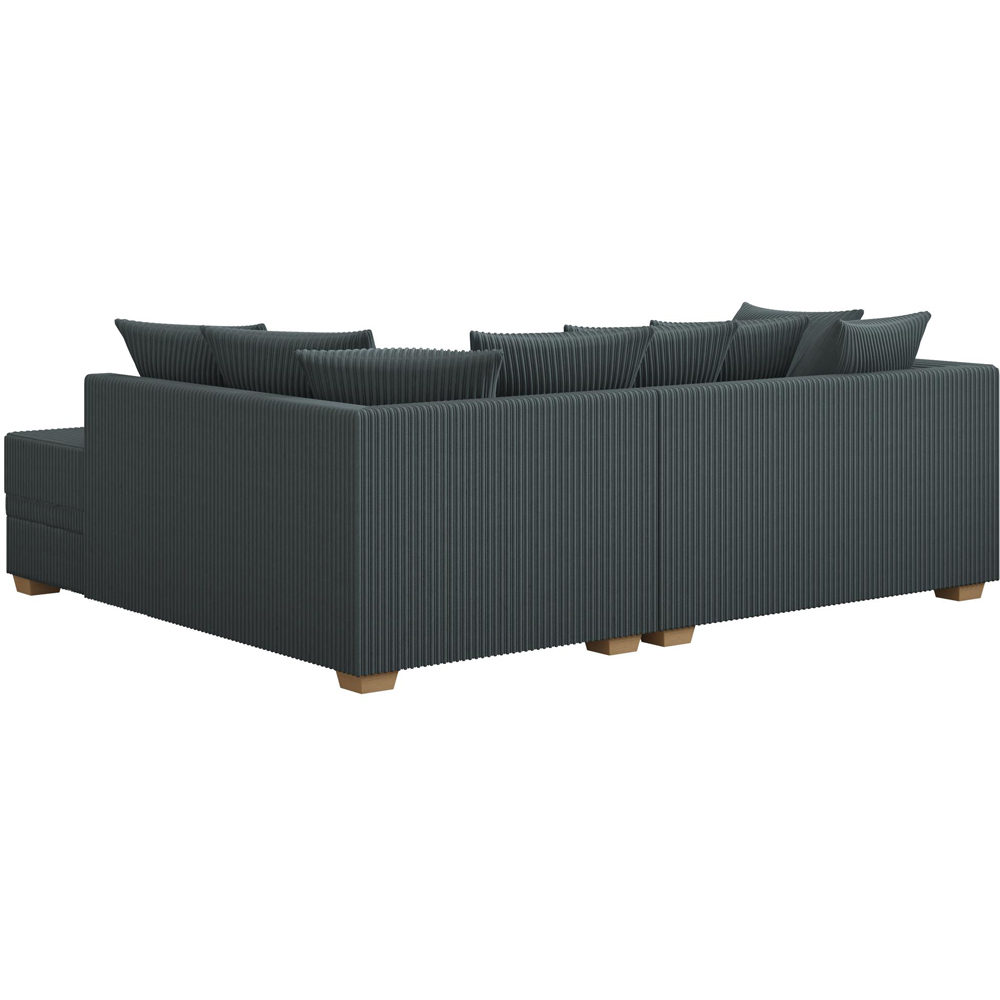 Modo 3 Seater Charcoal Jumbo Cord Right Hand Scatter Back L-Shape Corner Sofa Image 5