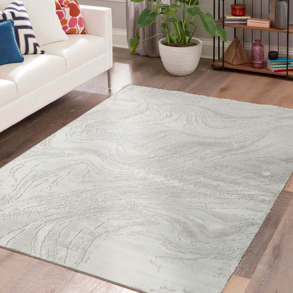 Desire Rugs Perla Grey Modern Abstract Action Resin Design Rug 160 x 230cm Image 5