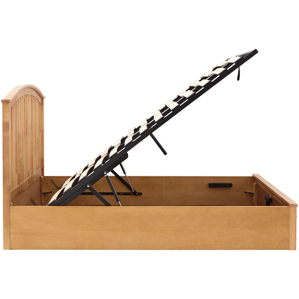 GFW Madrid Double Oak Wood Ottoman Bed Image 7