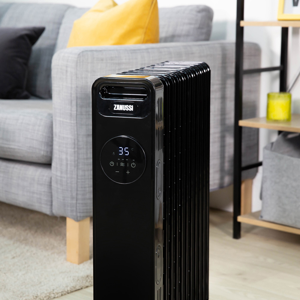 Zanussi Black 11-Fin Digital Touch Control Oil Filled Radiator 2300W Image 5