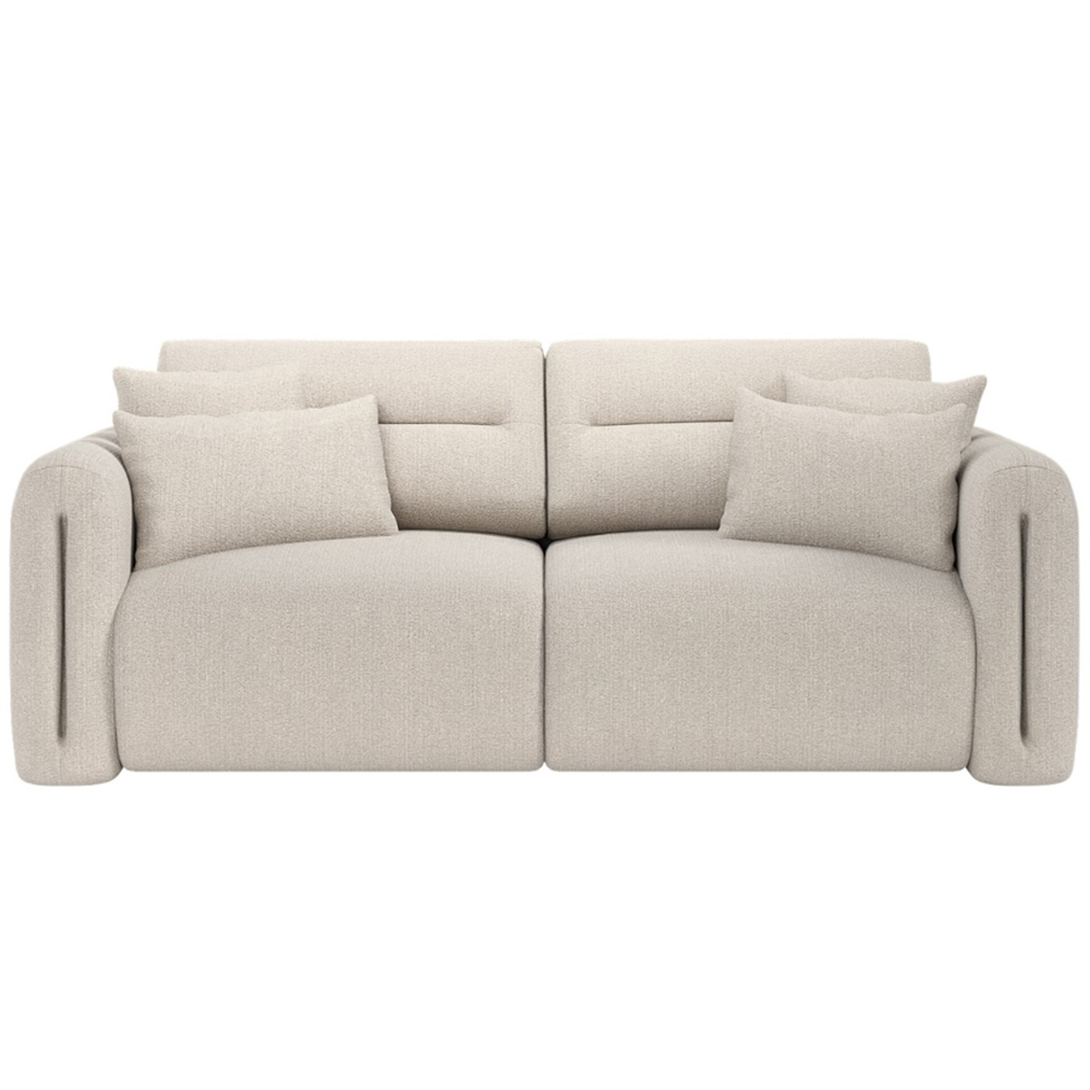 SOLACE+CO Mabel 3 Seater Beige Chenille Sofa Image 3
