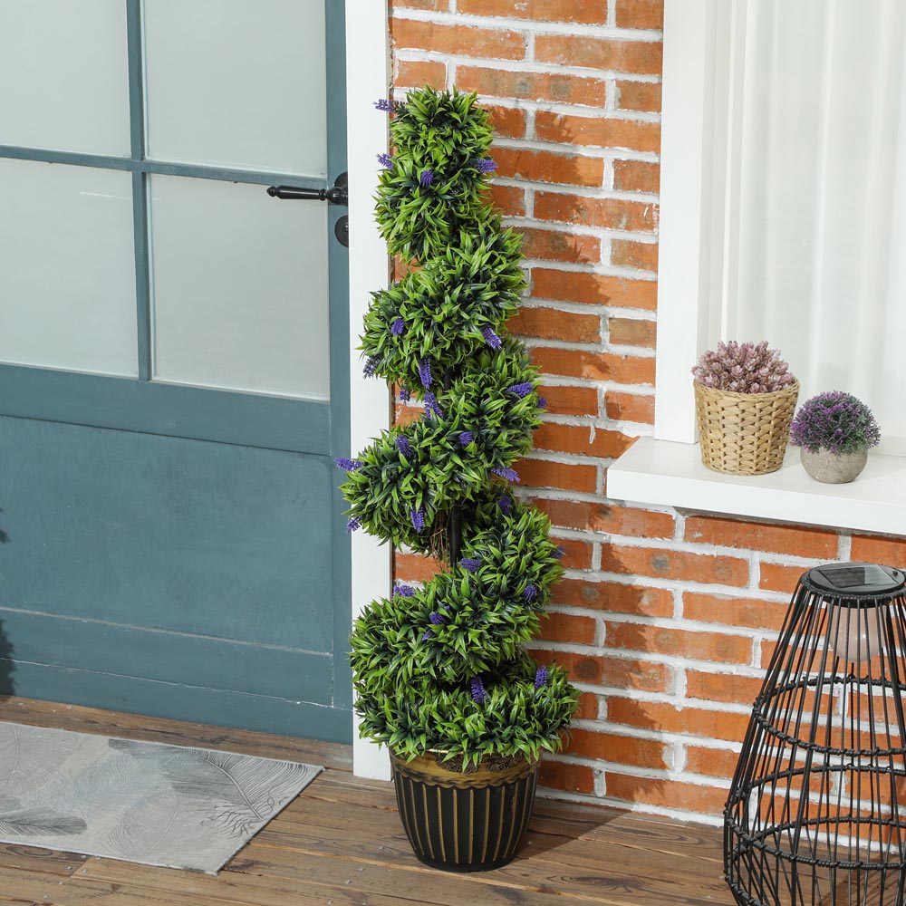 Portland Lavender Decorative Artificial Plant in Pot 115cm 2 Pack Image 4
