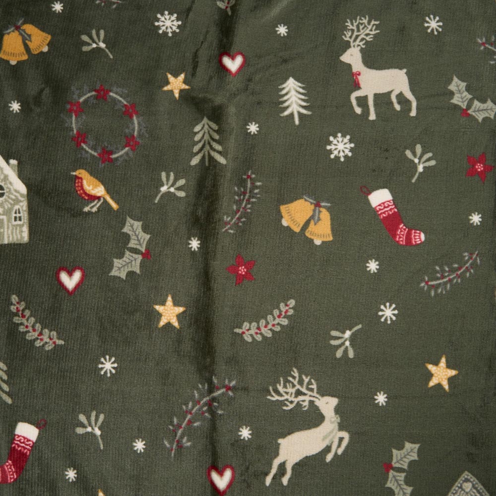 Winter Wishes Sherpa Throw  - Green Image 3