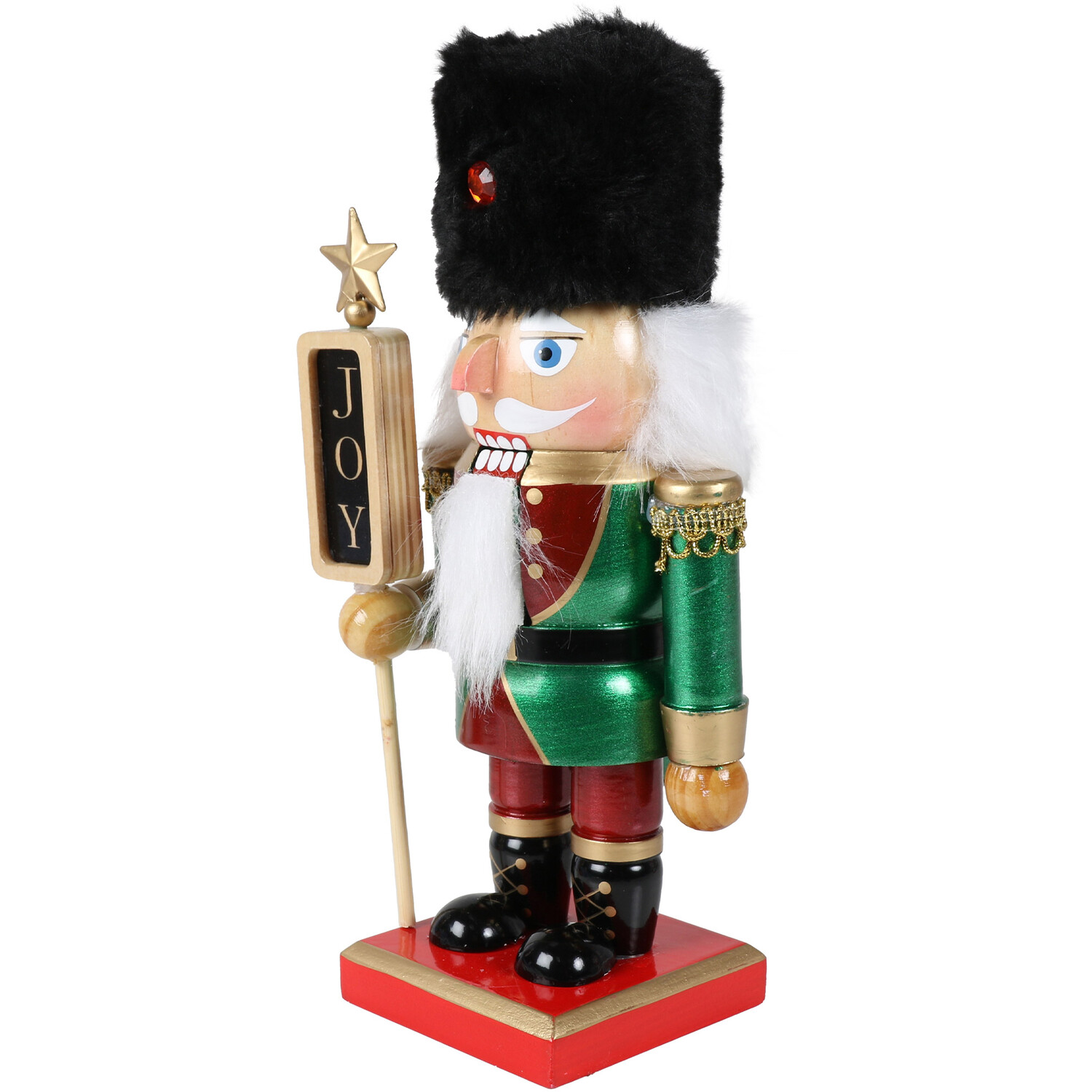 Small Wooden Nutcracker - Green Image 4