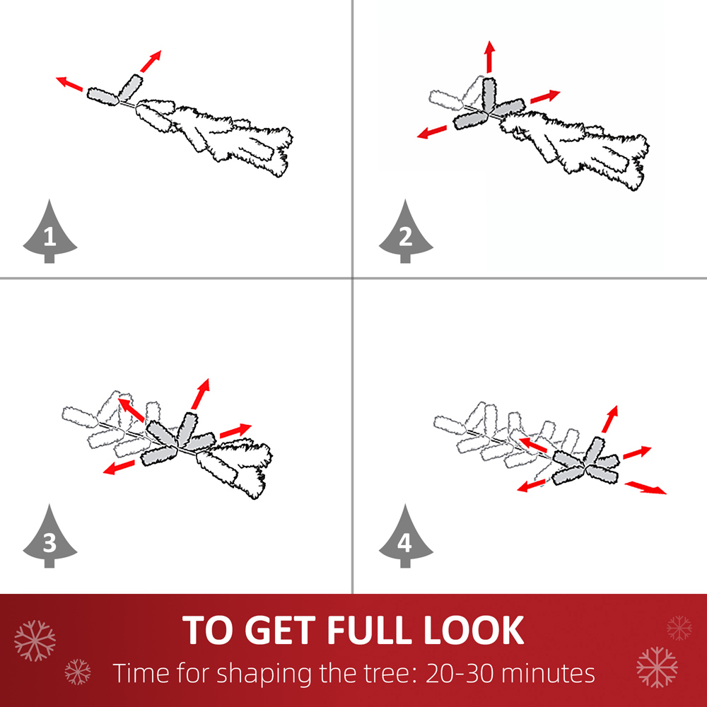 Everglow Pre-Lit Green Artificial Pencil Christmas Tree with Red Berries 6ft Image 7