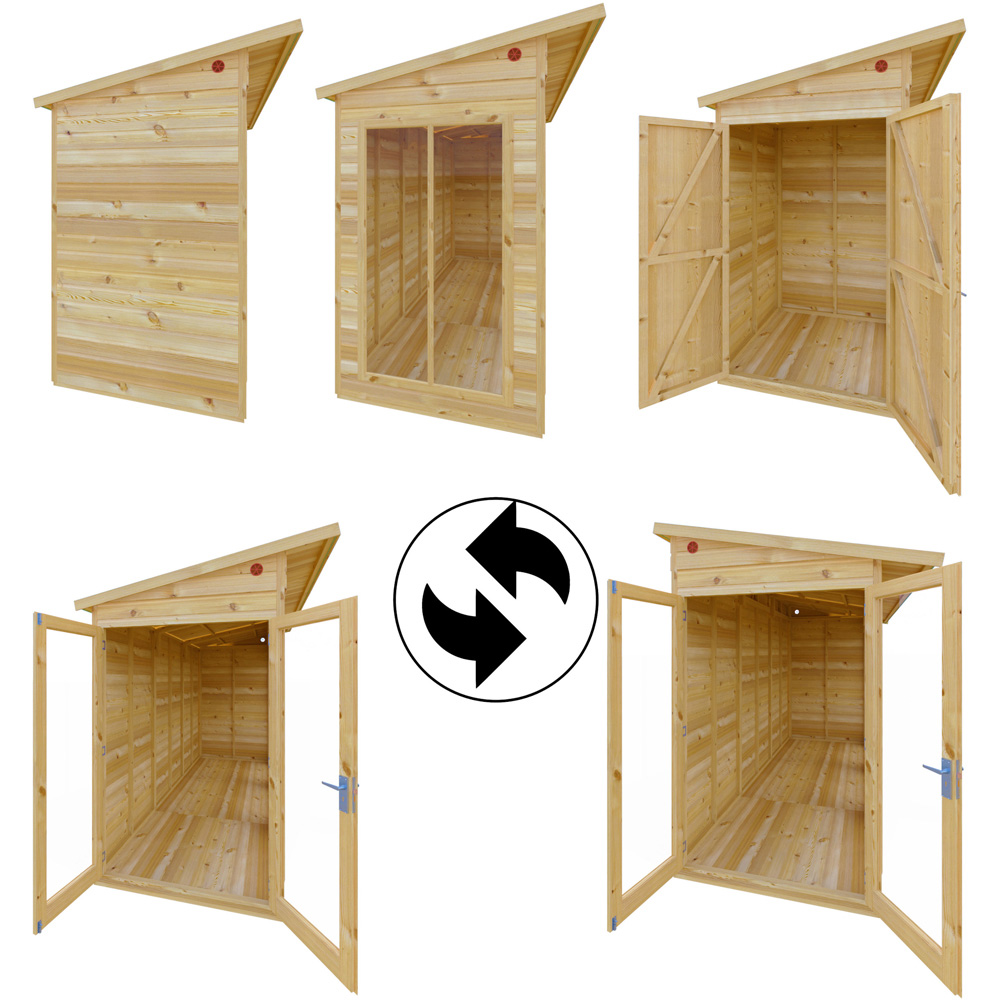 Shire Lela 12 x 4ft Double Door Summerhouse with Storage Image 4