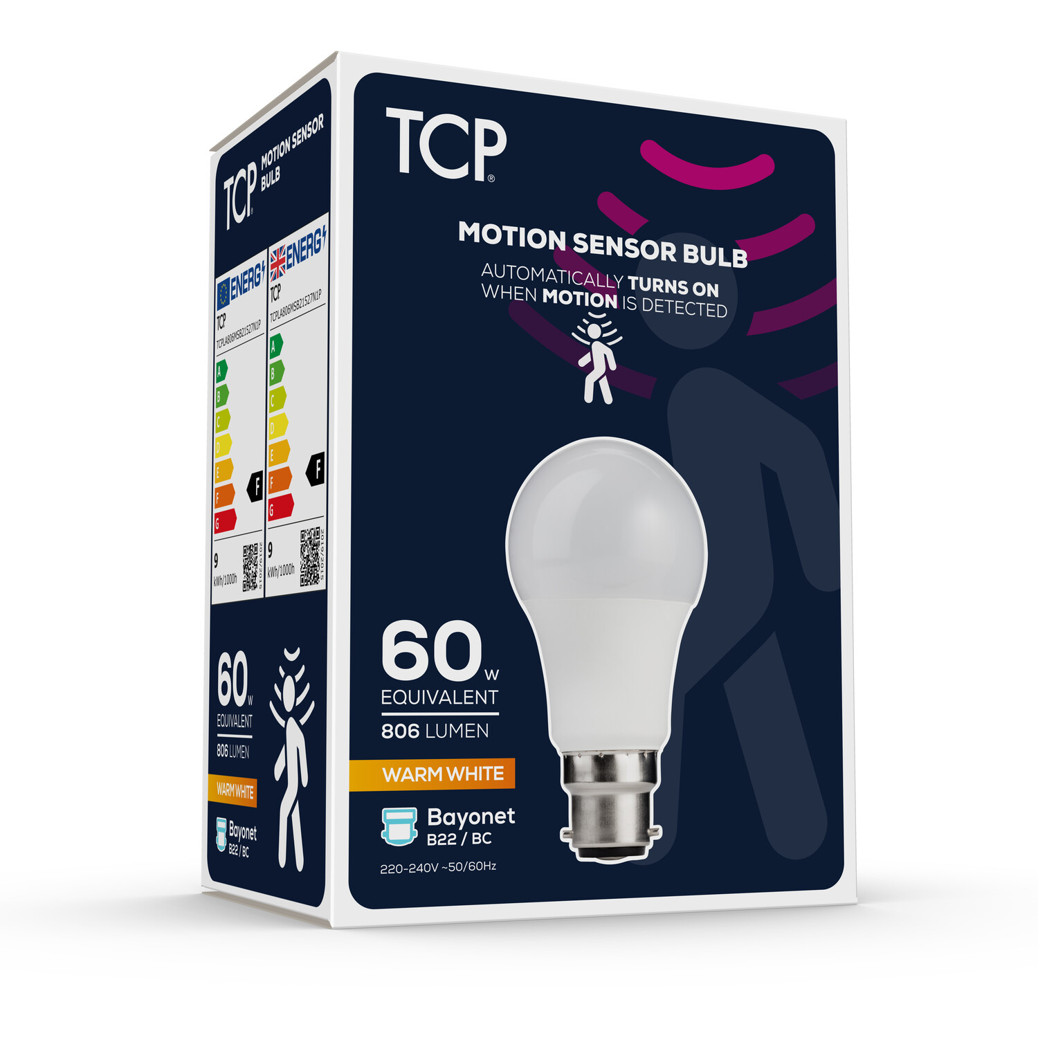 TPC Motion Sensor 806LM B22 Bulb - Warm White Image 4