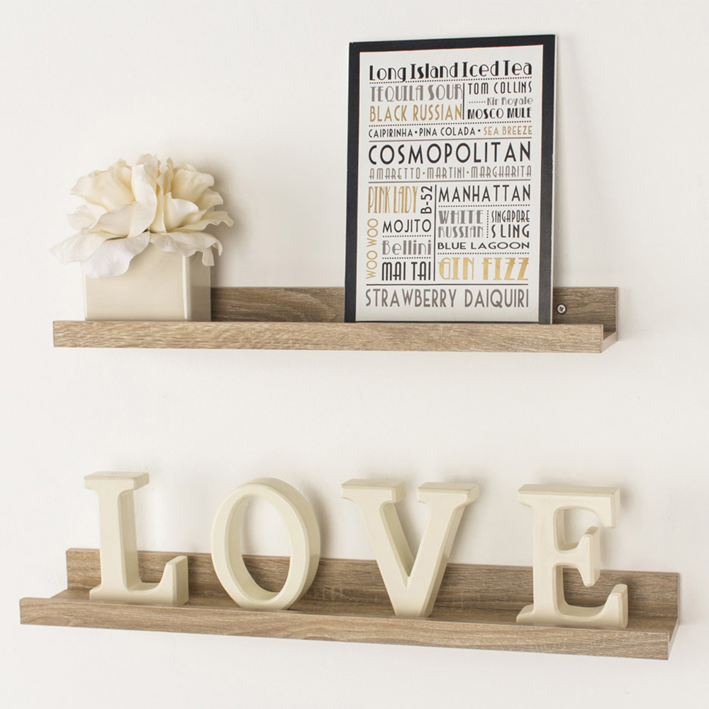 Core Products Dura 58cm Oak Effect Display Shelf Image 4