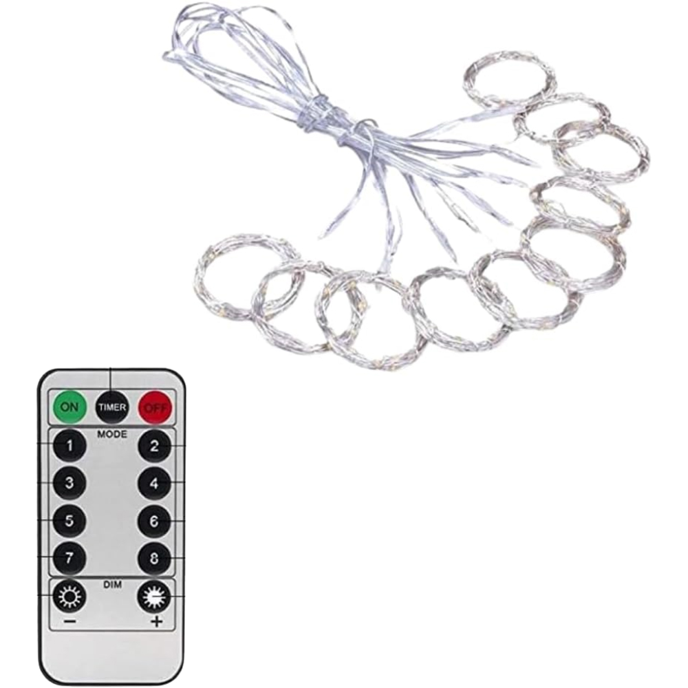 Marco Paul Cool White LED Window Curtain String Fairy Light 3m Image 2