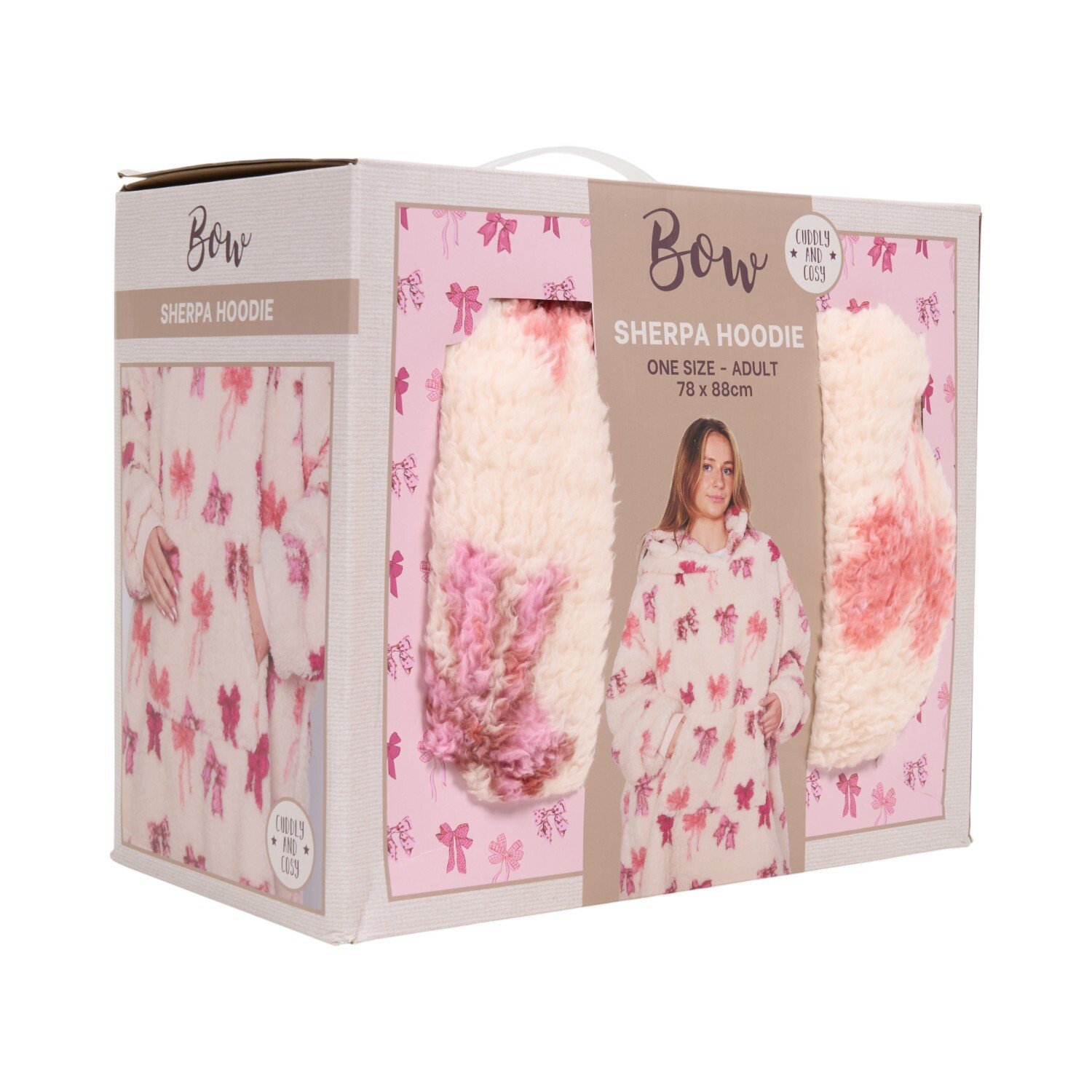 Printed Sherpa Hoodie Image 5