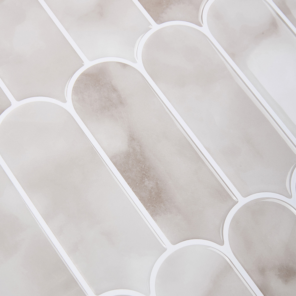 Living and Home Light Beige Arch Self Adhesive Wall Sticker 10 Pack Image 5