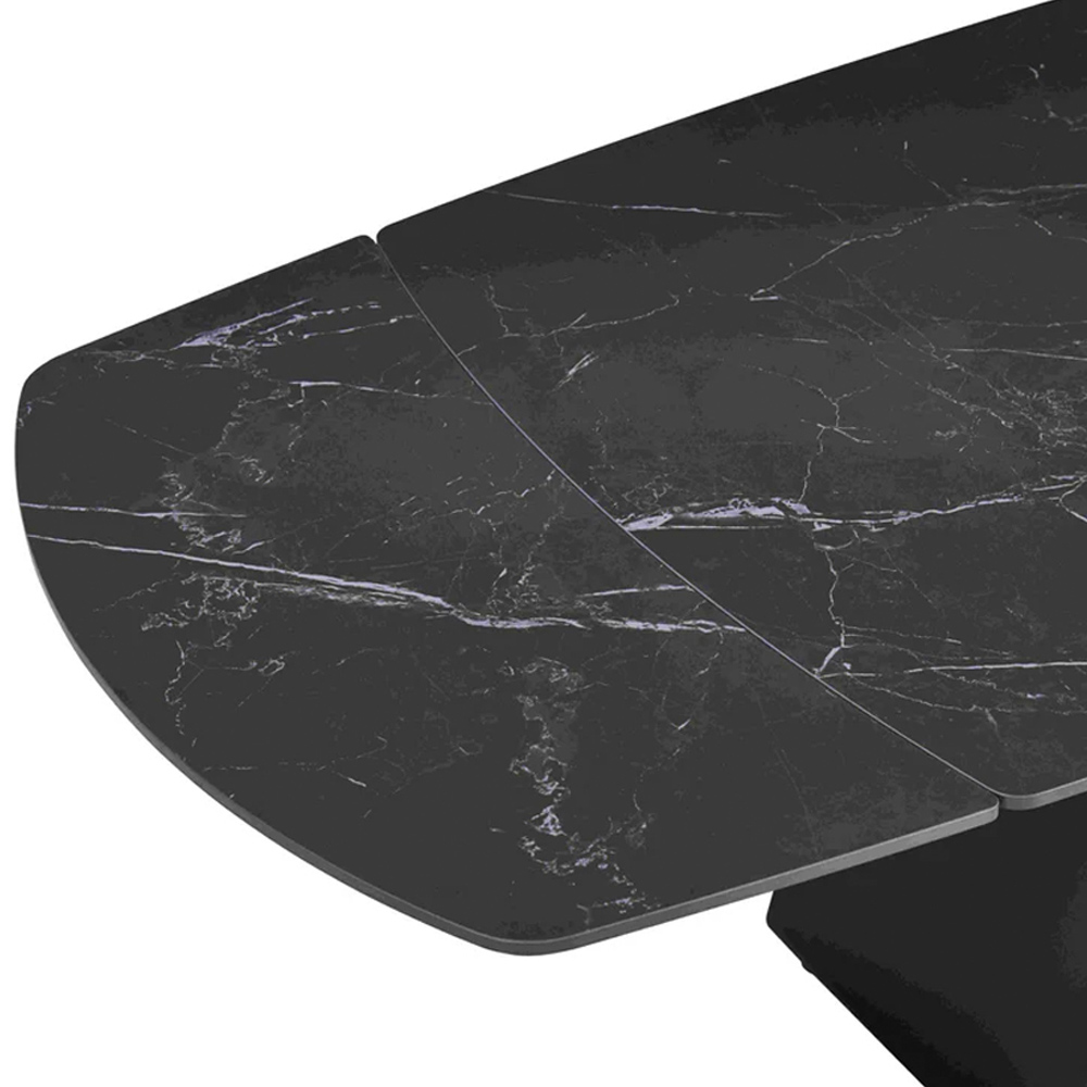 DS Living Maelis 6 Seater Dining Table White Veined Marble Image 4