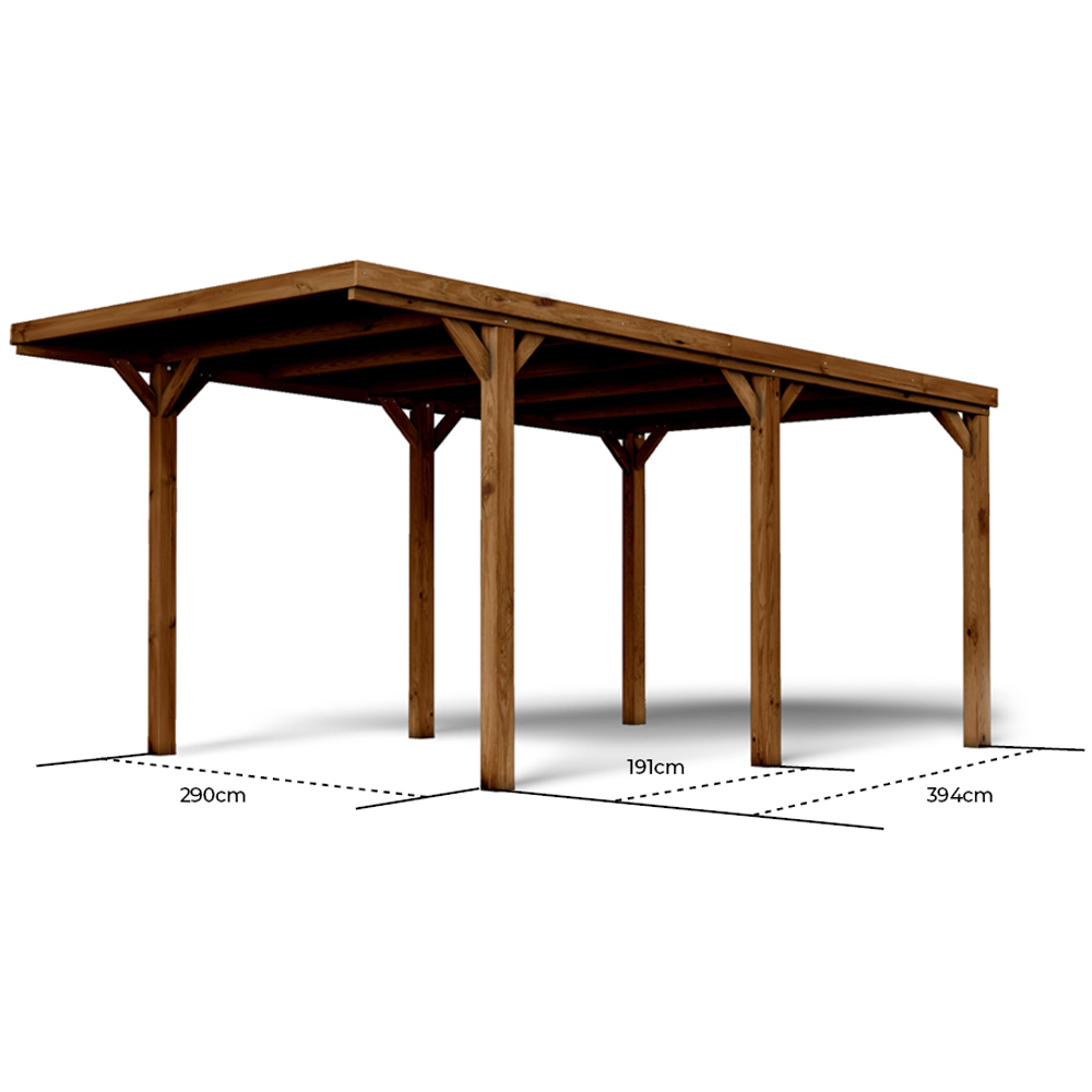 Cerland Victor Wooden Carport 9.8 x 16.4ft Image 3