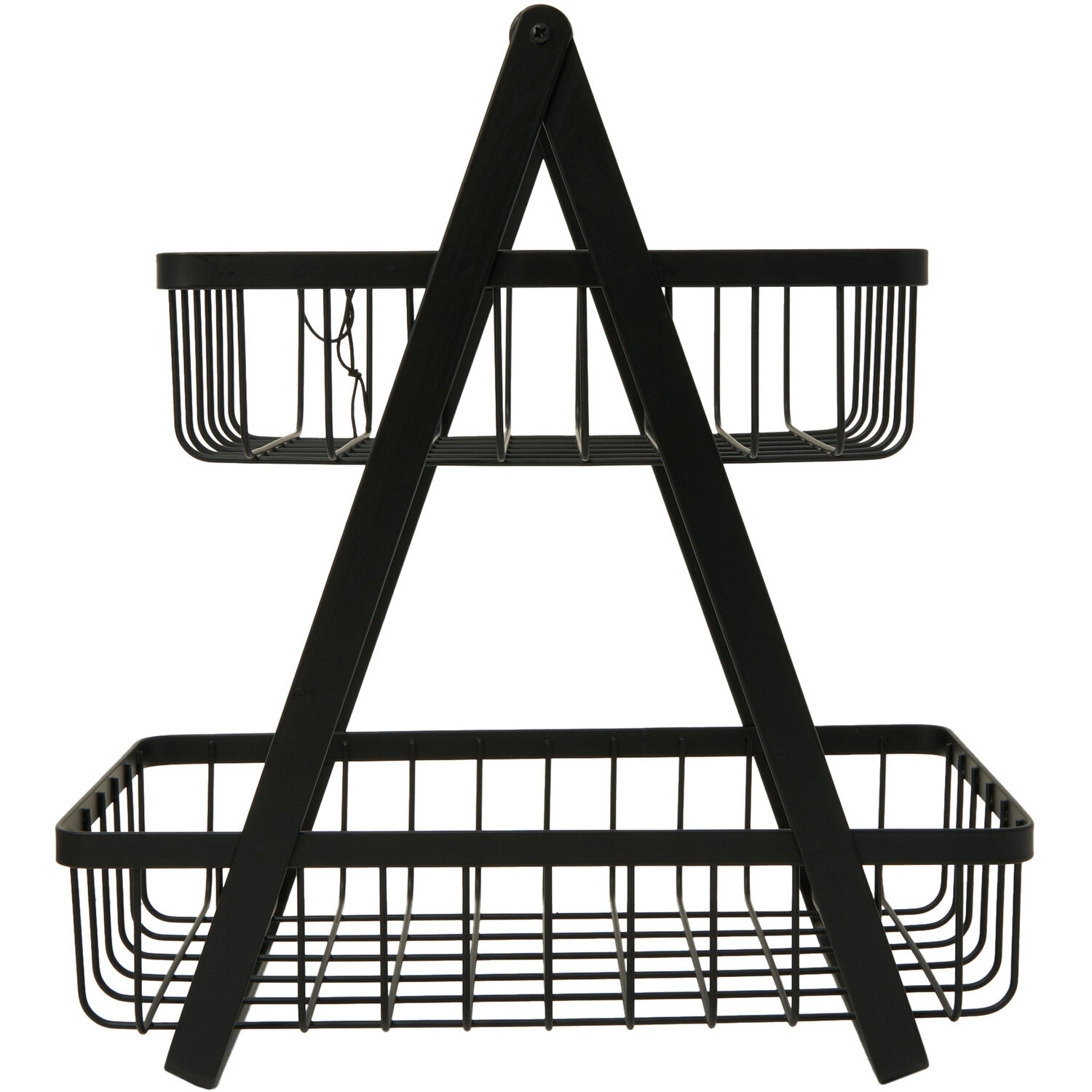 Malmo 2 Tier Black Storage Basket Image 3