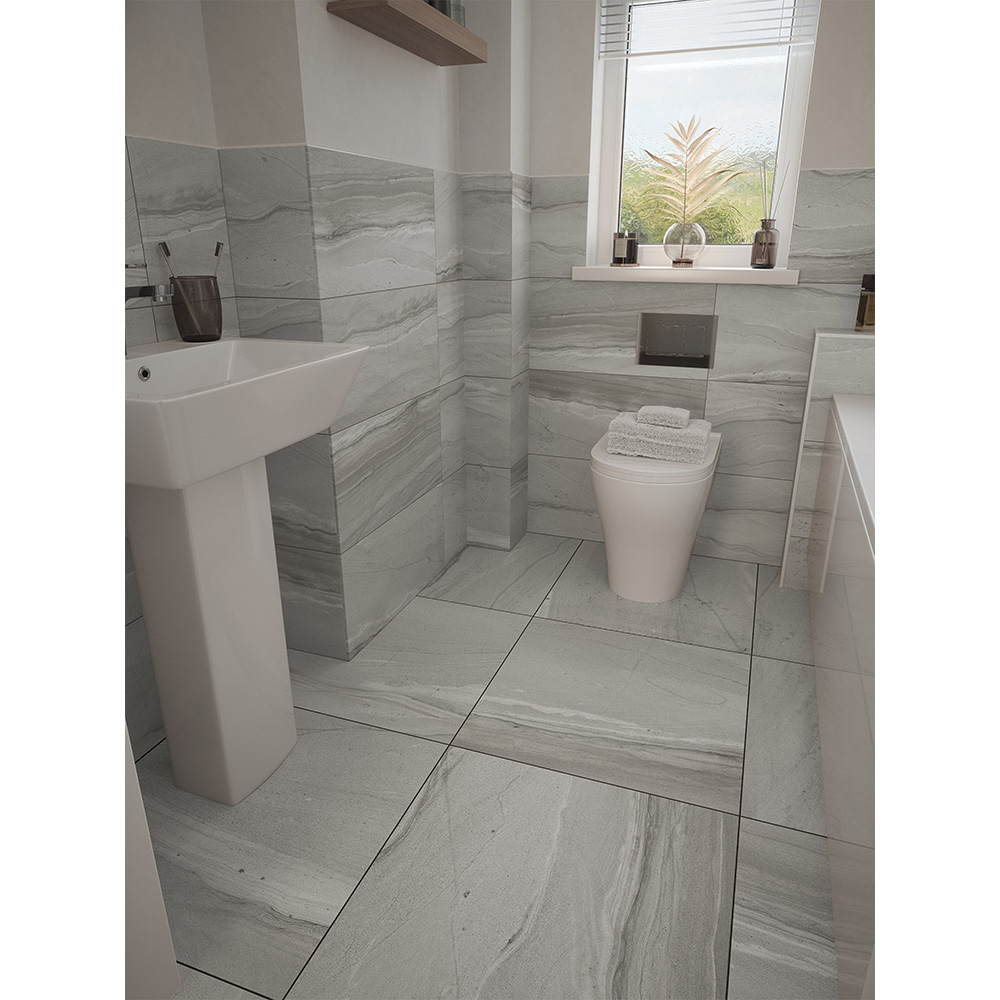 Johnson Tiles Haven Slate and Natural Floor Tile 600 x 600mm Sample Image 4