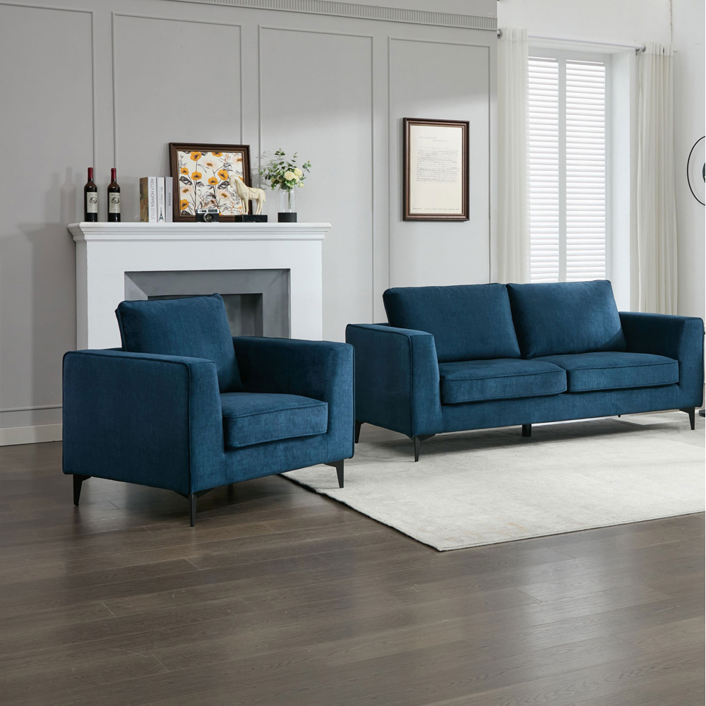 Brooklyn Ocean Blue Accent Chair Image 3