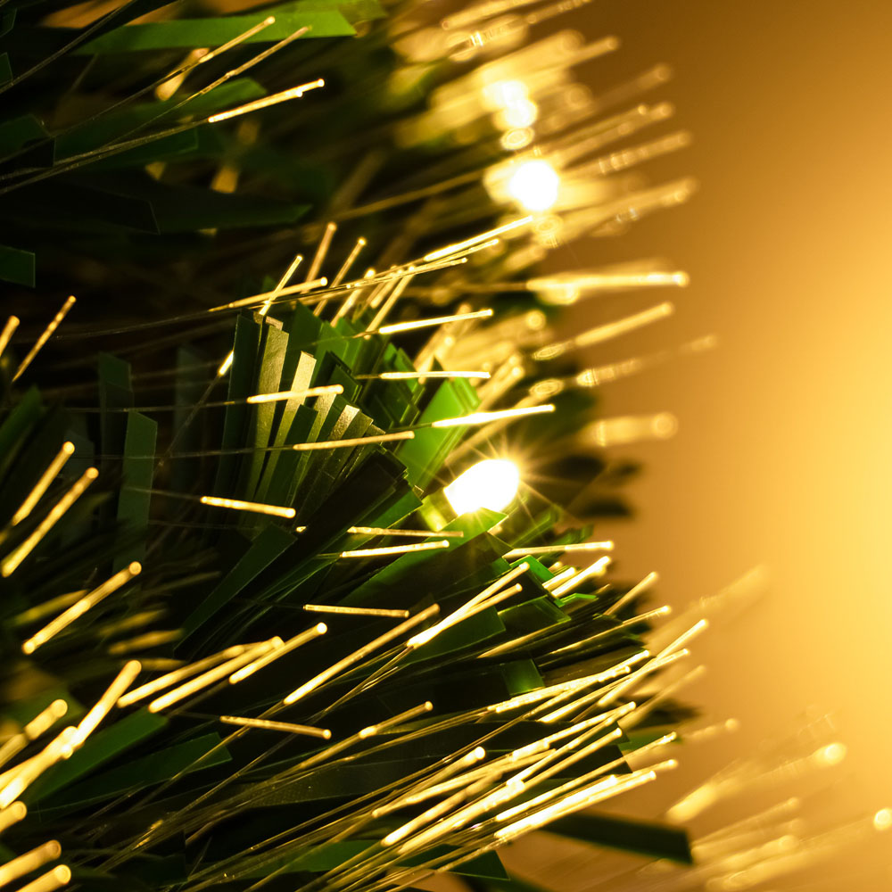 The Christmas Centre 50 Warm White LED Green Fibre Optic Artificial Xmas Tree 5ft Image 4