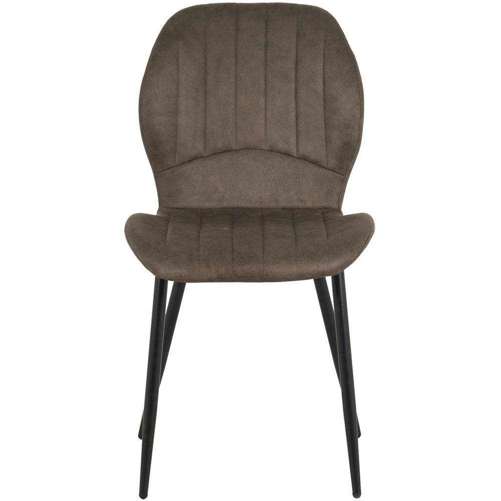 Miami 4 Seater Grey Jaydn Leather Dining Table Set Image 4