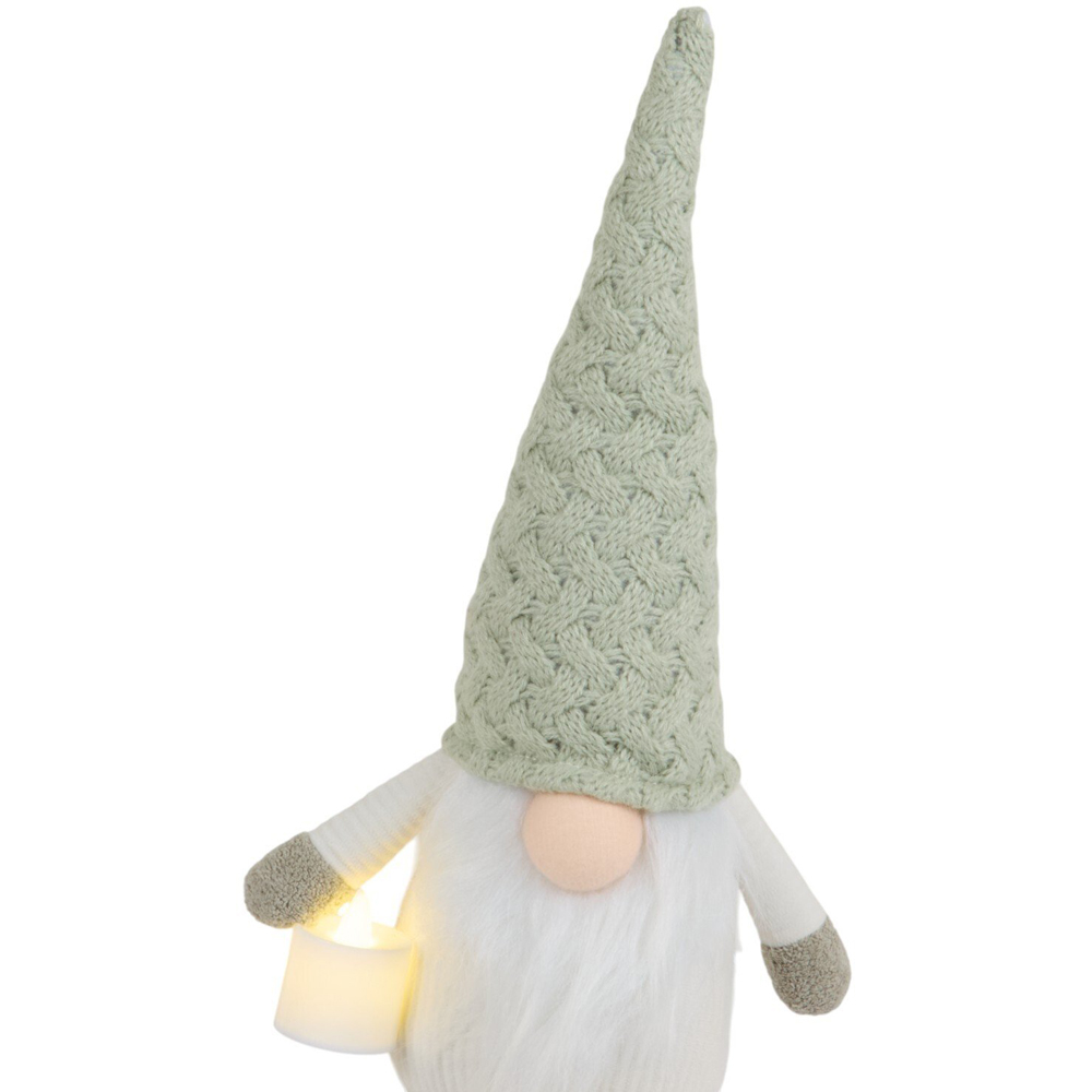 Knitted Sage Gonk with LED Candle Sage Image 5
