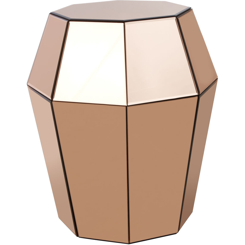 Premier Housewares Rose Gold Metallic Accent Side Table Image 2
