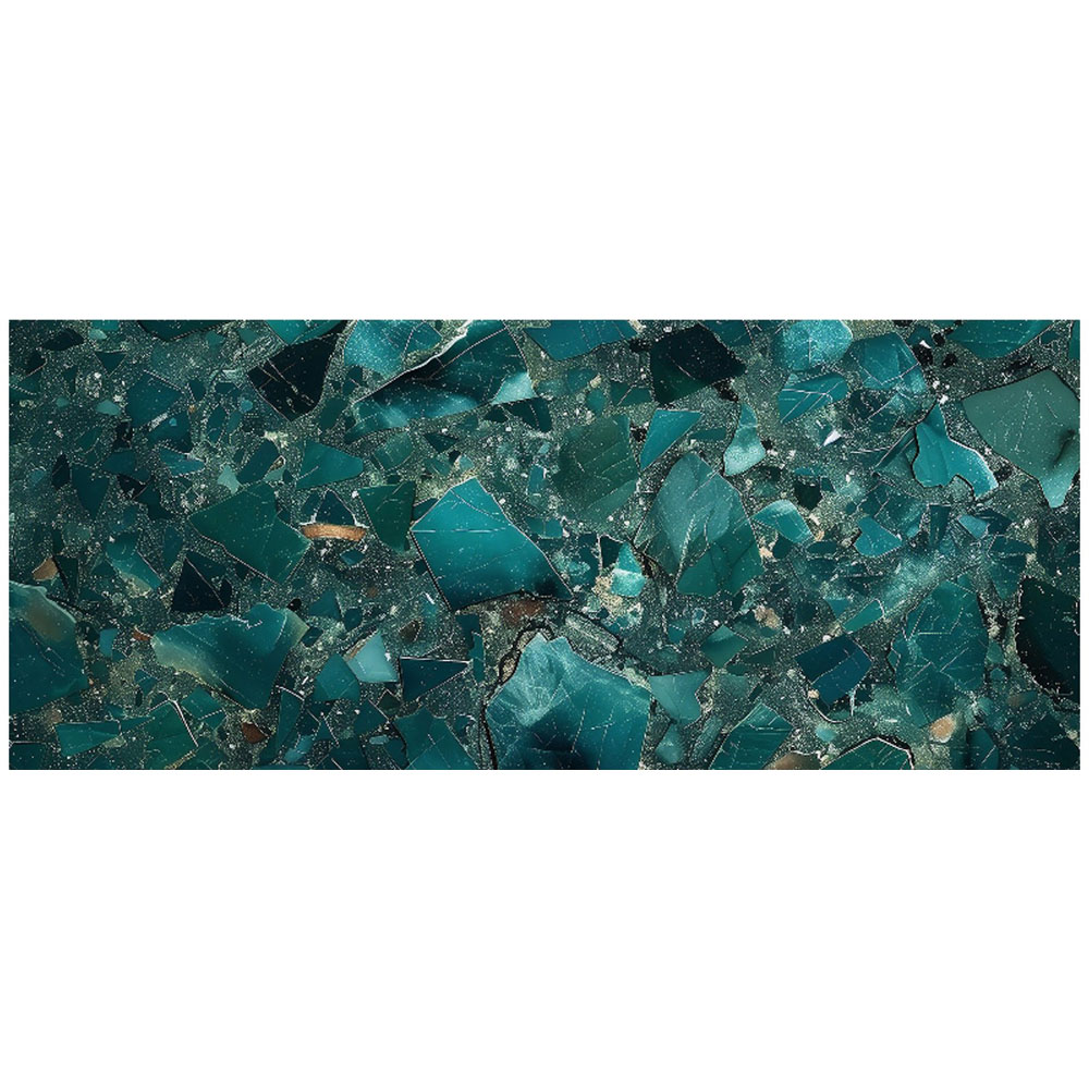 Warren Reed Designer Teal Quartz Effect Bathroom Splashback 25 x 60cm Image 2