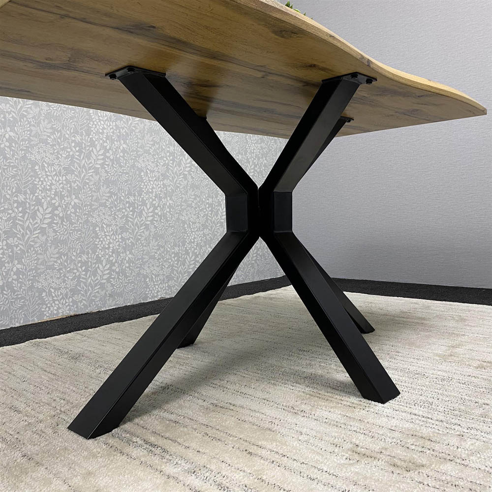 Portland 6 Seater Grey and Black Wood Dining Set with Velvet Chairs and Bench Image 5