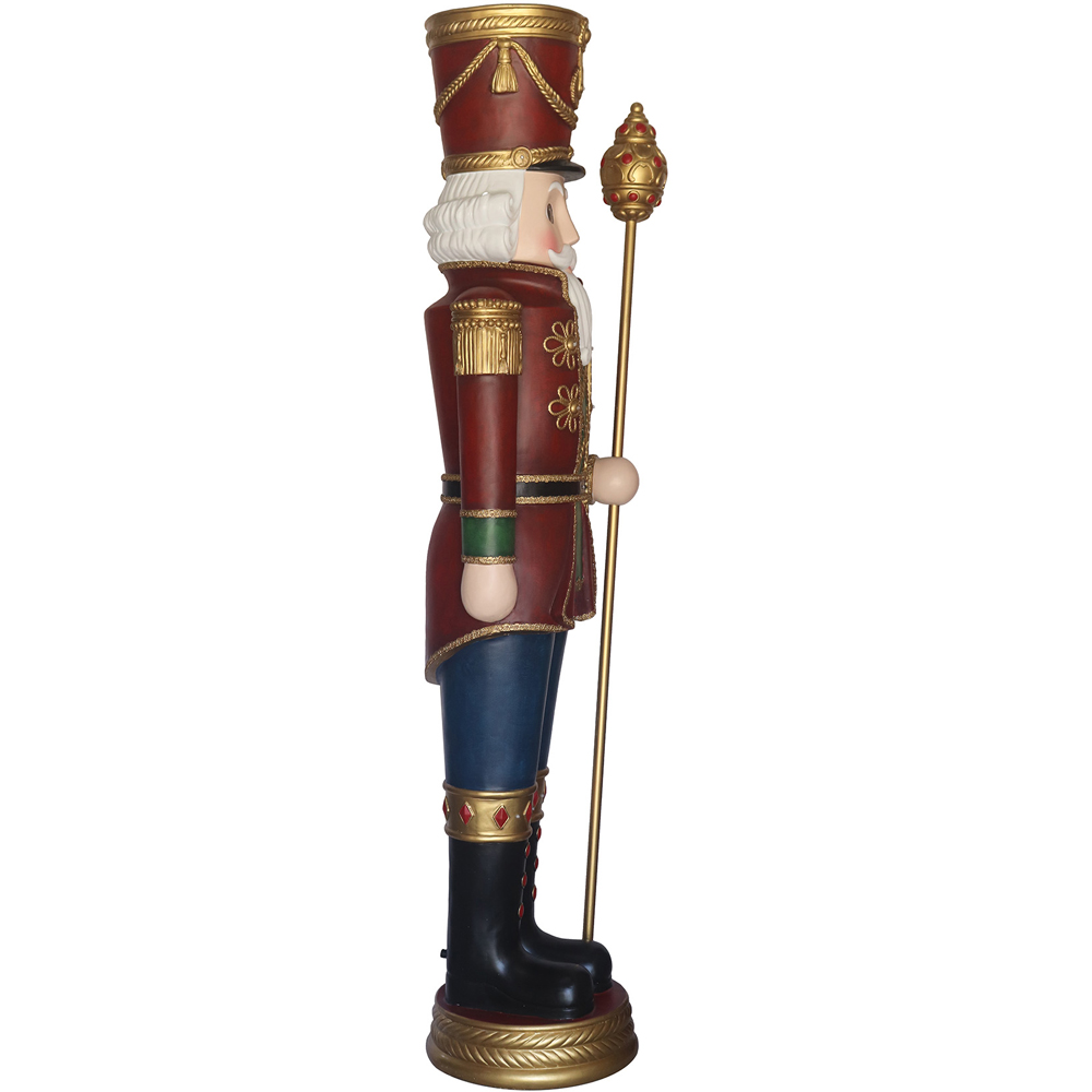 The Christmas Centre Traditional Red Green and Blue LED Nutcracker 180cm Image 2