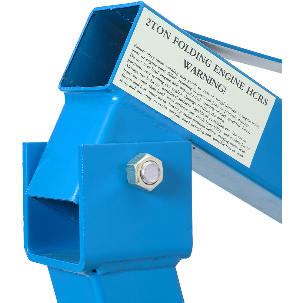 Living and Home Blue Adjustable Boom and Wheels Hydraulic and Pneumatic Engine Crane Image 7