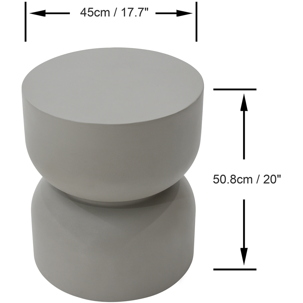 Elementi Chronos Space Grey GRC Side Table Image 6