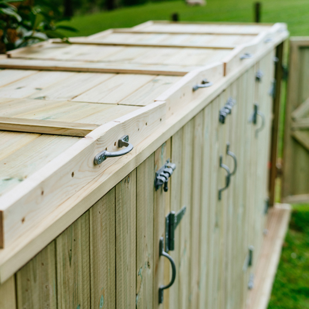 The Garden Village Shireburn 240L Quintet Wheelie Bin Shed Image 4