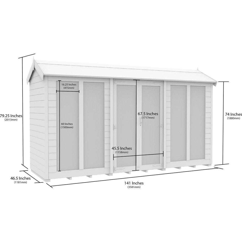 DIY Sheds 12 x 4ft Tongue and Groove Timber Apex Summerhouse Image 7