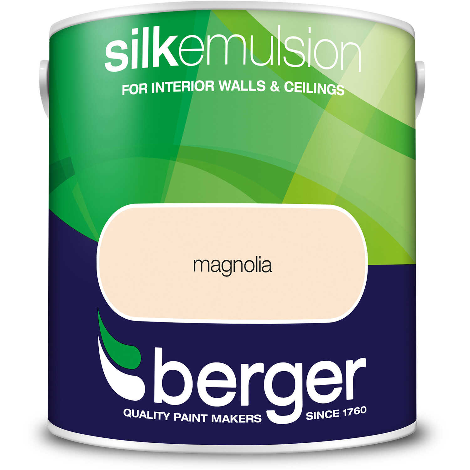 Berger Walls & Ceilings Magnolia Silk Emulsion Paint 2.5L Image 2