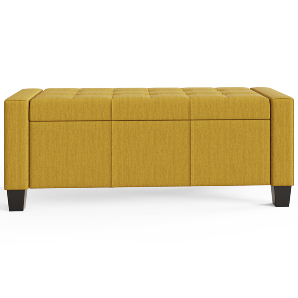 GFW Verona Mustard Ottoman Storage Bench Image 3
