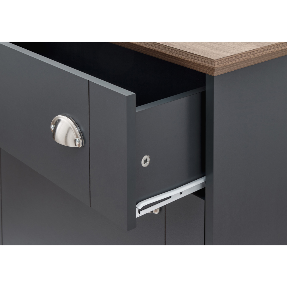 GFW Kendal Slate Blue Deluxe Shoe Cabinet Image 6