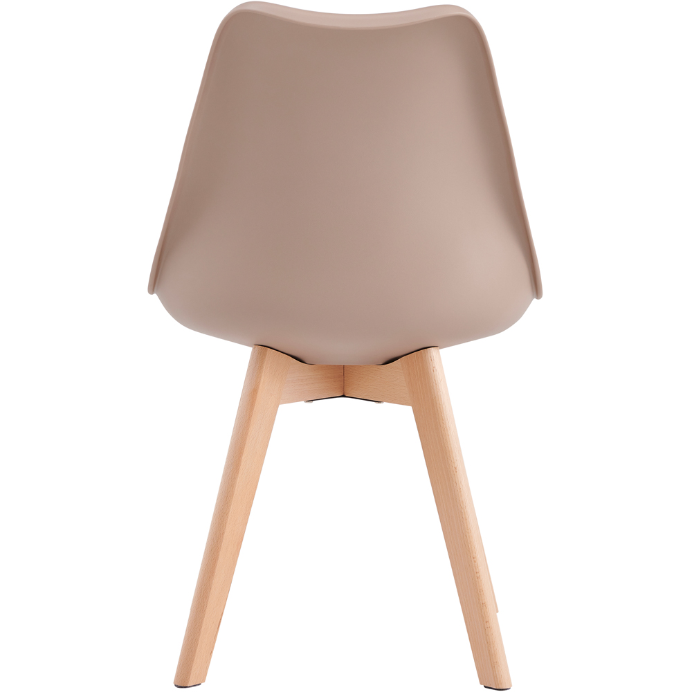 Eva Set of 6 Brown Padded Dining Chairs Image 5