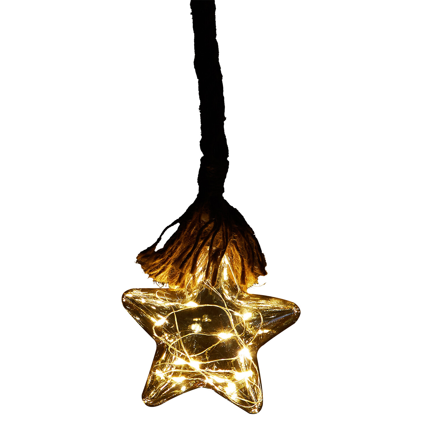 LED Amber Star On Rope - Amber Image 4