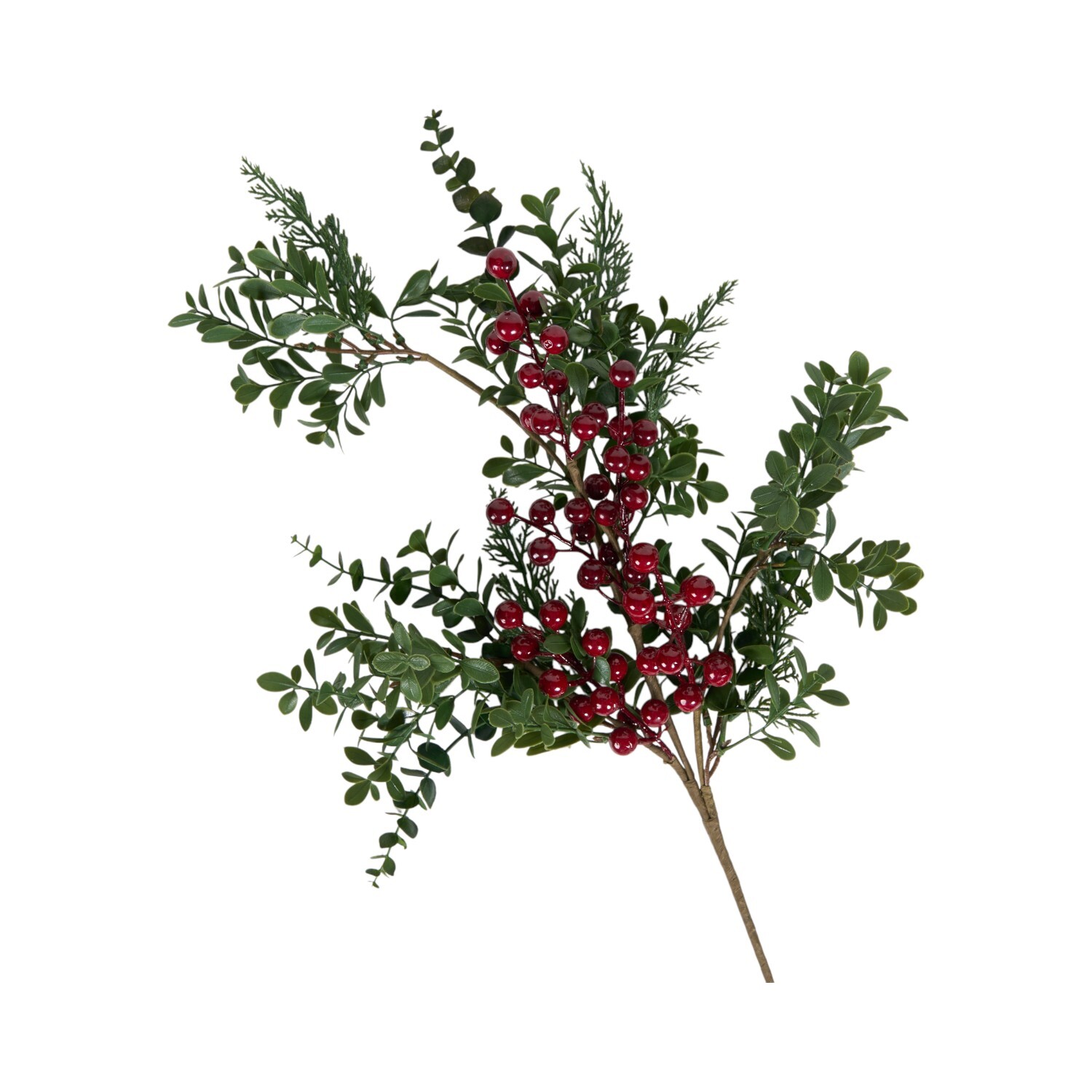 Red Berries Boxwood Spray Image 3