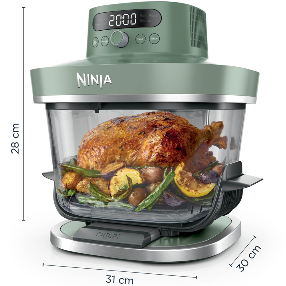 Ninja CRISPi PRO AS090UKGN 5-in-1 Moss Green Dual 8L Glass Air Fryer Image 9