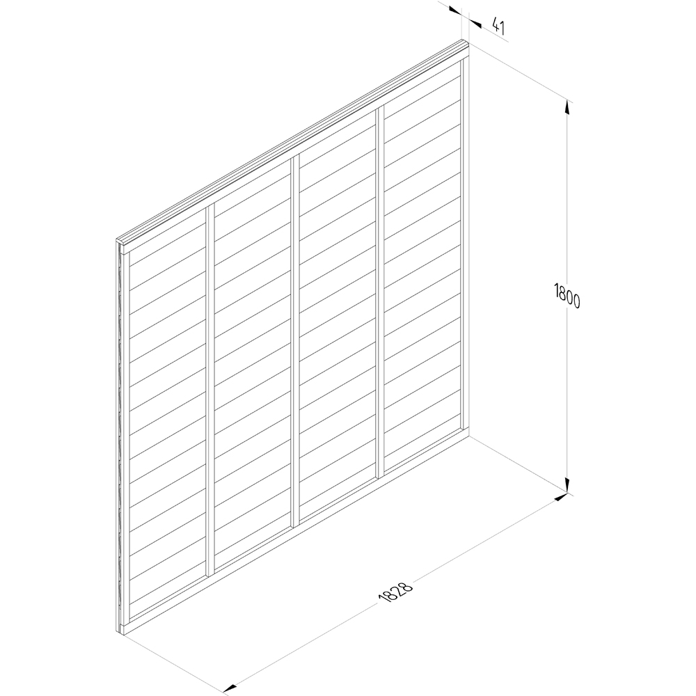 Forest Garden 6 x 6ft Natural Signature Lap Fence Panel Image 7