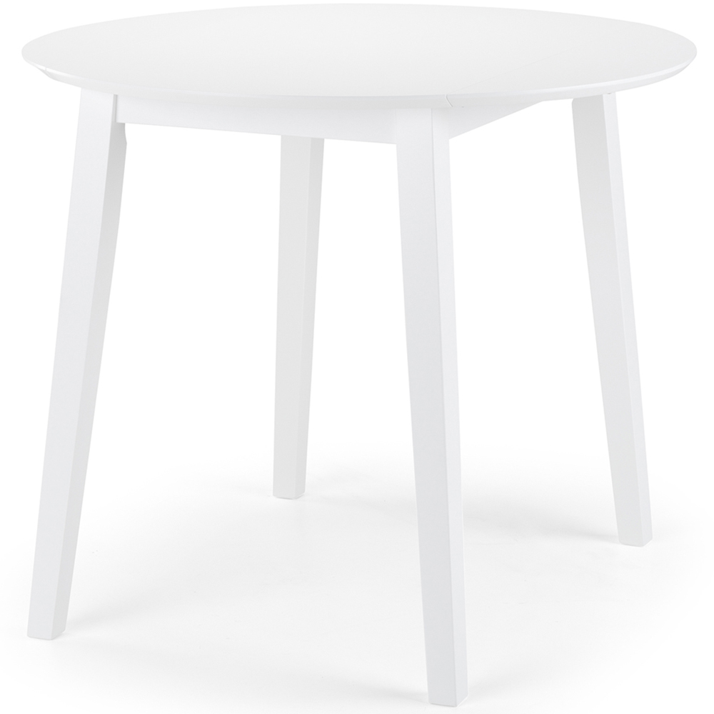 Julian Bowen Coast 2 Seater White Dropleaf Table Set Image 4