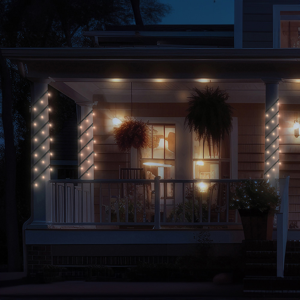 Eagle Connect Gold LED Black String Light 75m Image 4